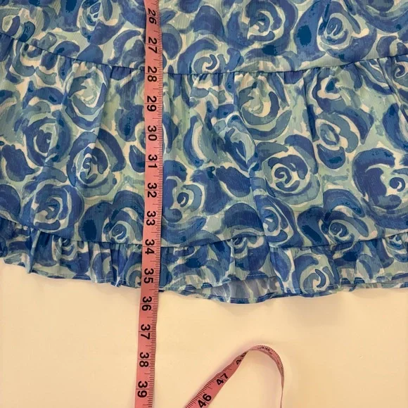 Tuckernuck || Sail to‎ Sable Floral Tiered Mini Dress A-Line Blur Large - Picture 7 of 8